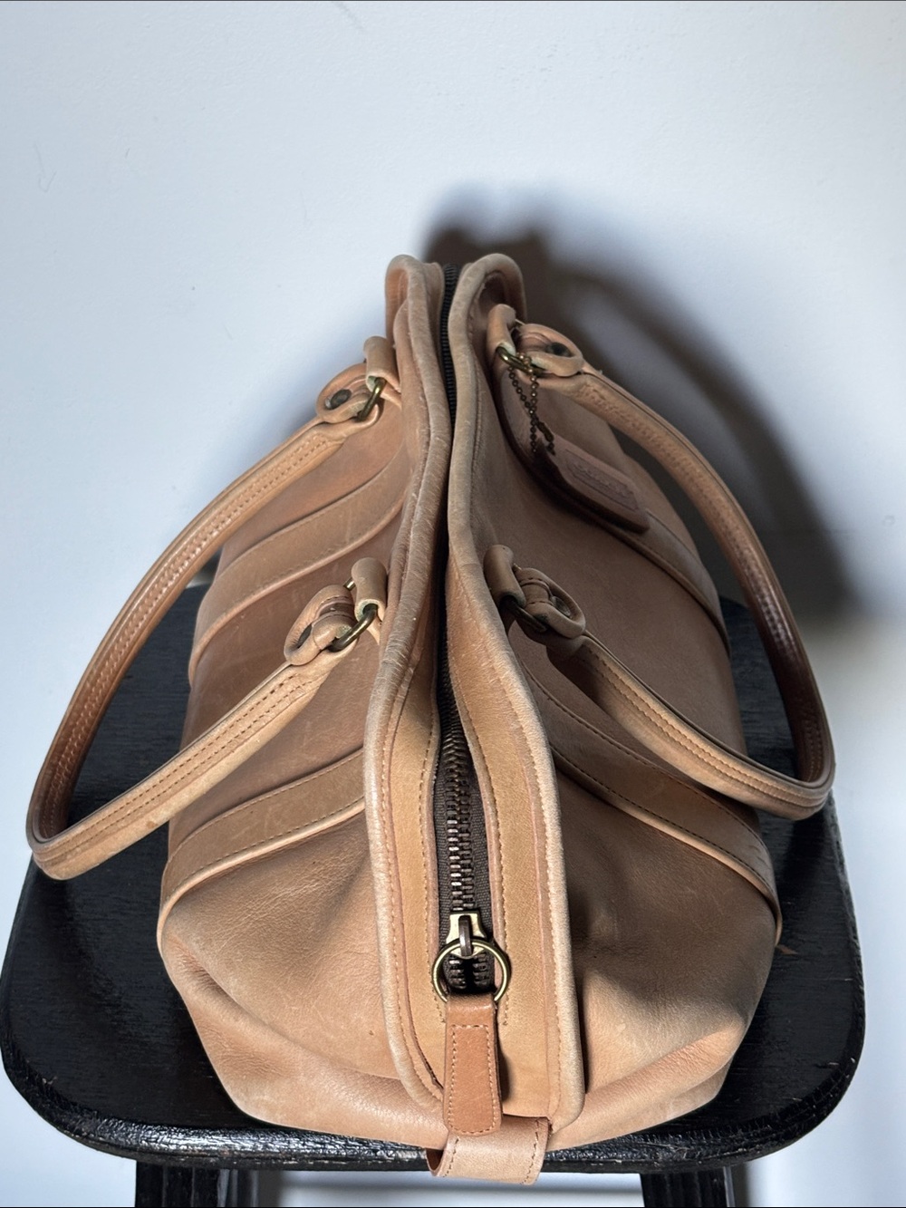 Vintage 1980’s Coach British Tan Brown Leather Hobo 💼 Collector Item - Picture 8 of 16